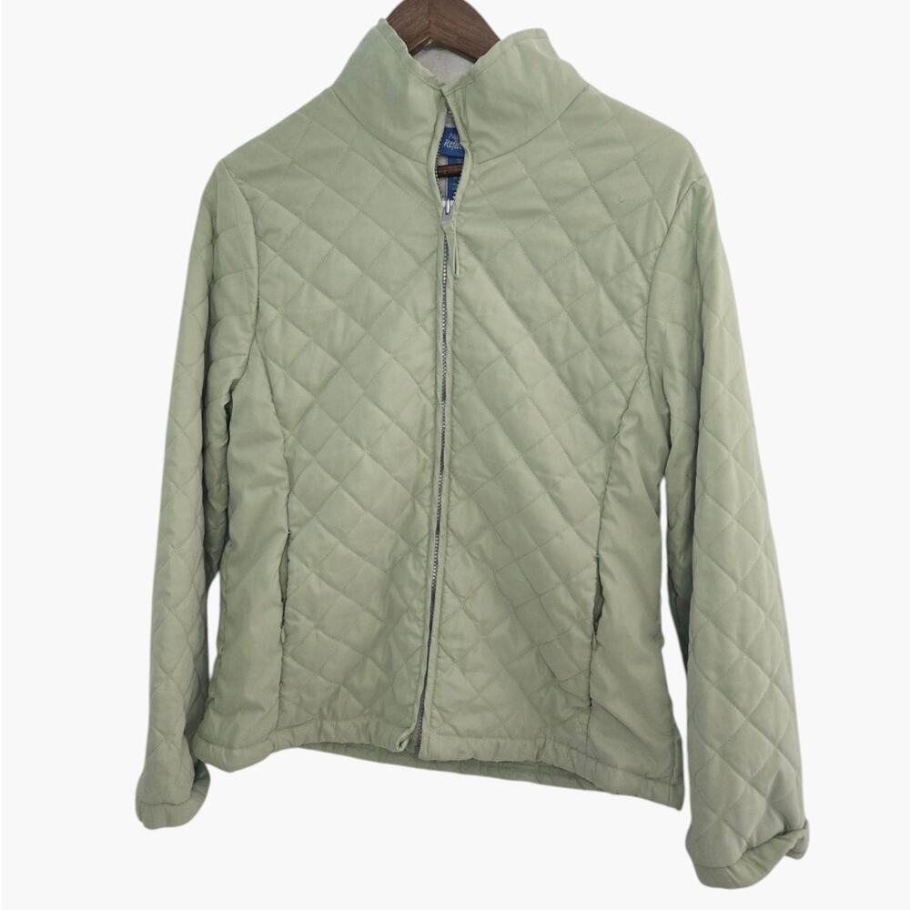 Natural Reflections Women’s Light Green Quilted Jacket – Size M